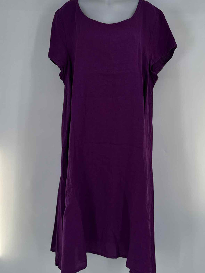 Size XL BRYAN WALKER Purple Linen Dress