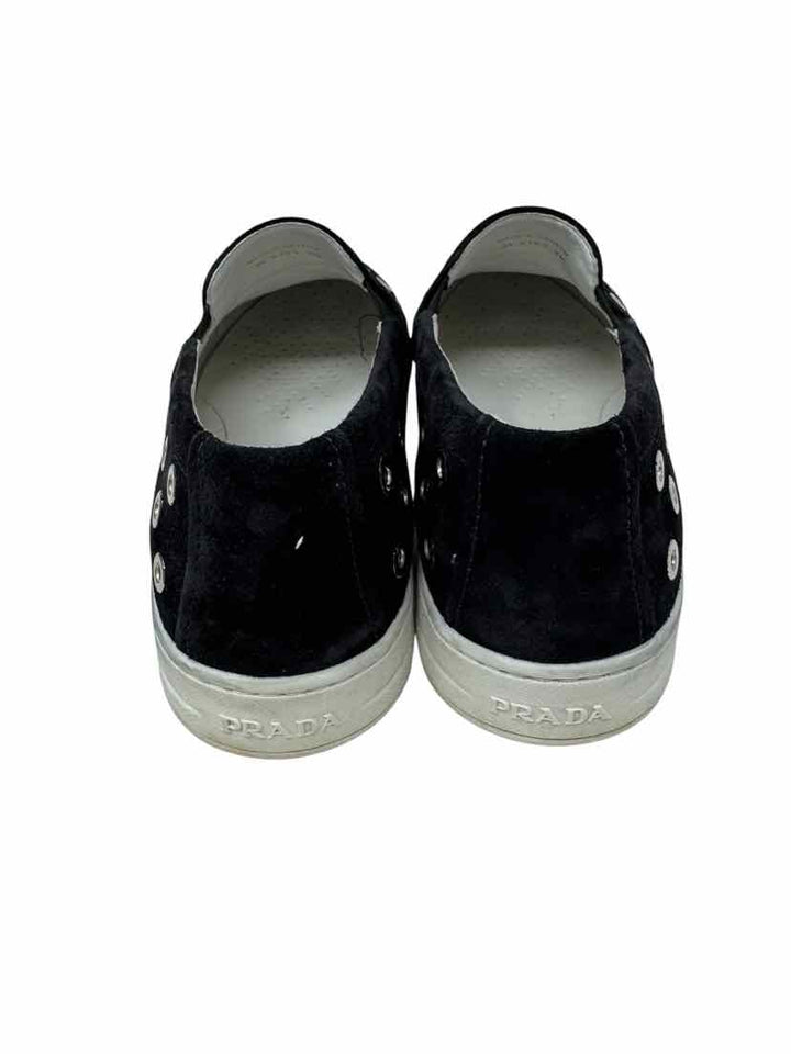 Shoe Size 38 PRADA Black Suede Luxury - Sneakers