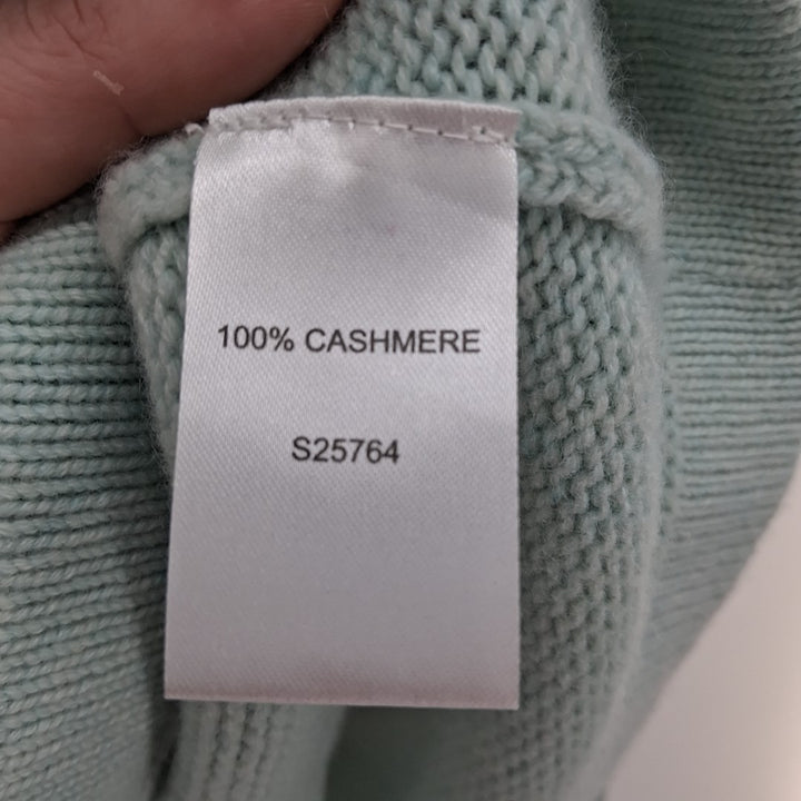 Size L ANN MASHBURN MINT Cashmere Sweater