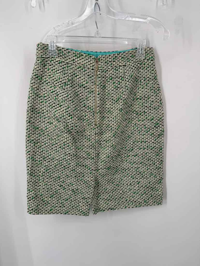 Size 6 Kate Spade Green Tweed Skirt