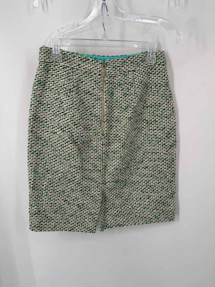 Size 6 Kate Spade Green Tweed Skirt