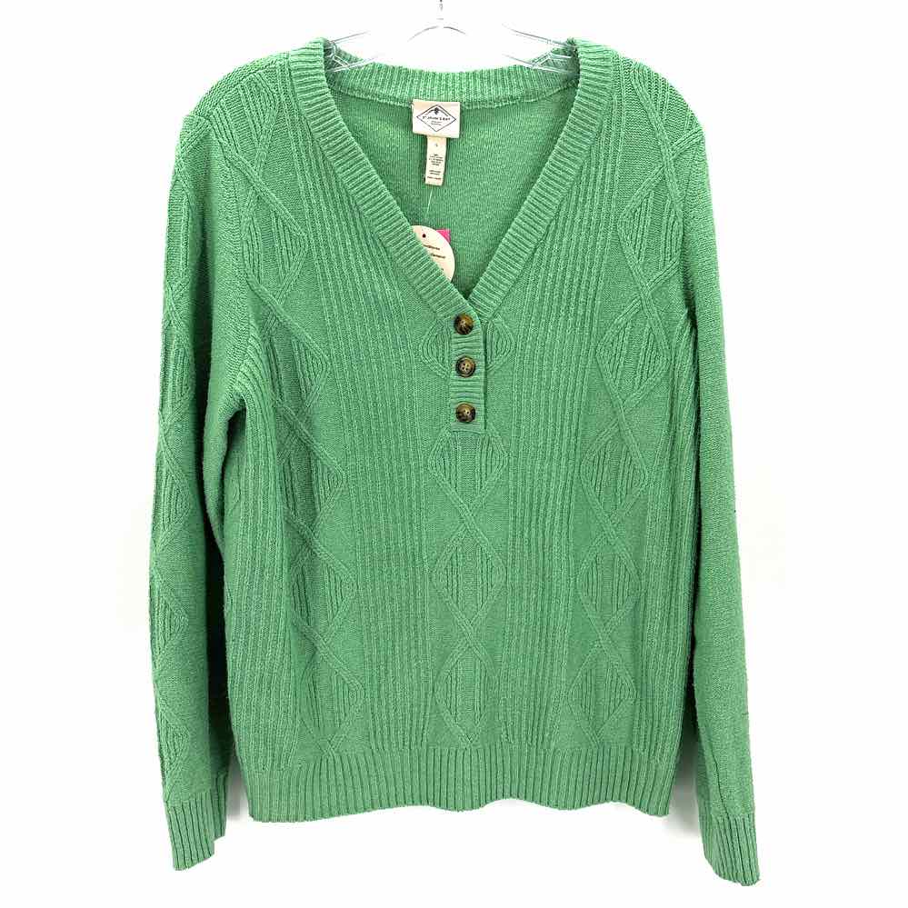 Size L ST JOHNS BAY Green Knit Sweater