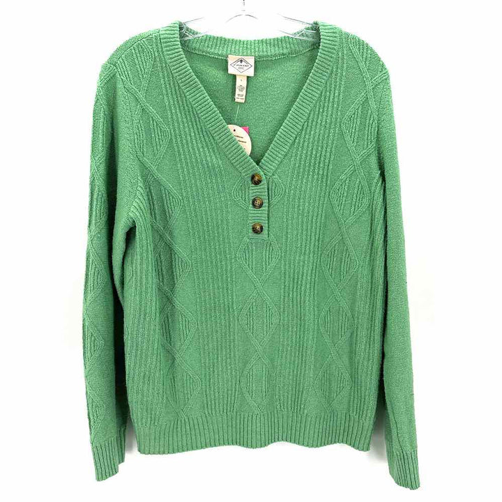 Size L ST JOHNS BAY Green Knit Sweater