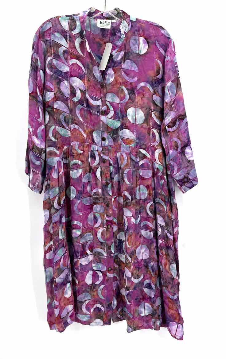 Size XL Purple Print Dress