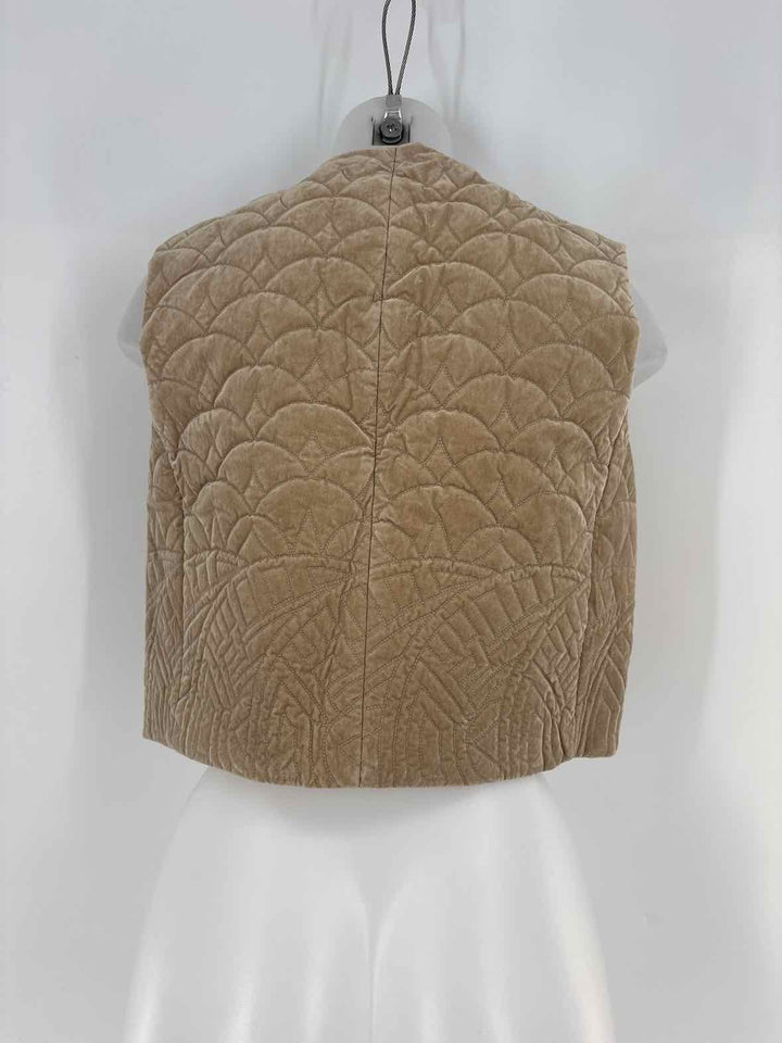 Size S Banana Republic Tan Velour Vest