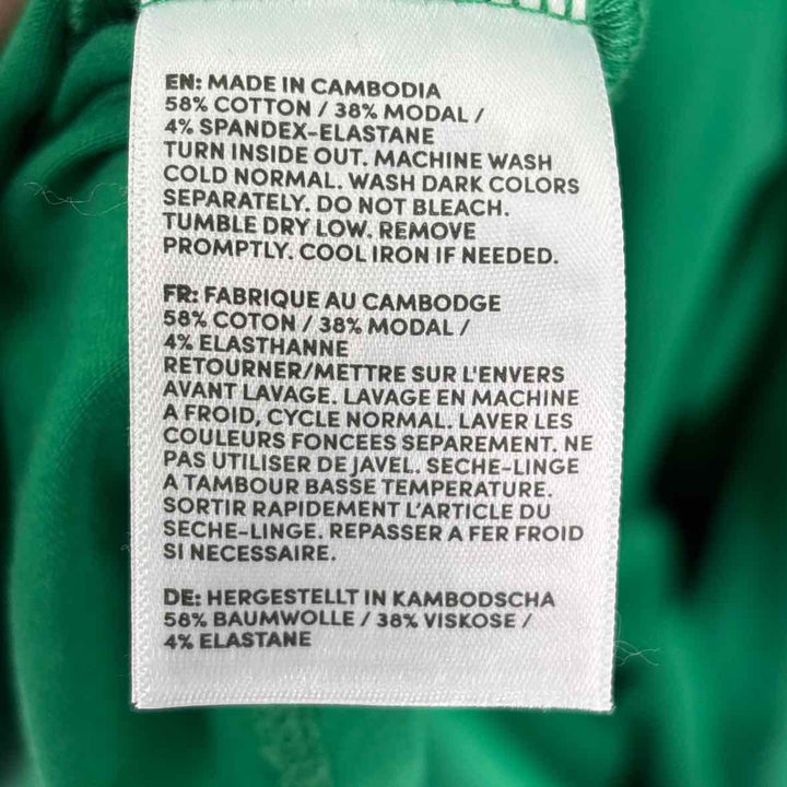 Size M LAND END Green Cotton Dress