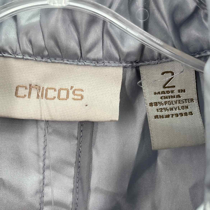 Size L Chico's Light Blue Nylon Jacket