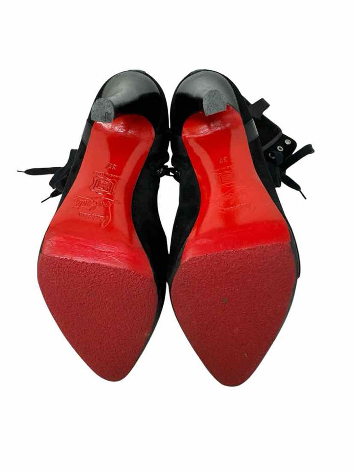 Shoe Size 37.5 CHRISTIAN LOUBOUTIN Black Suede Luxury - Boots