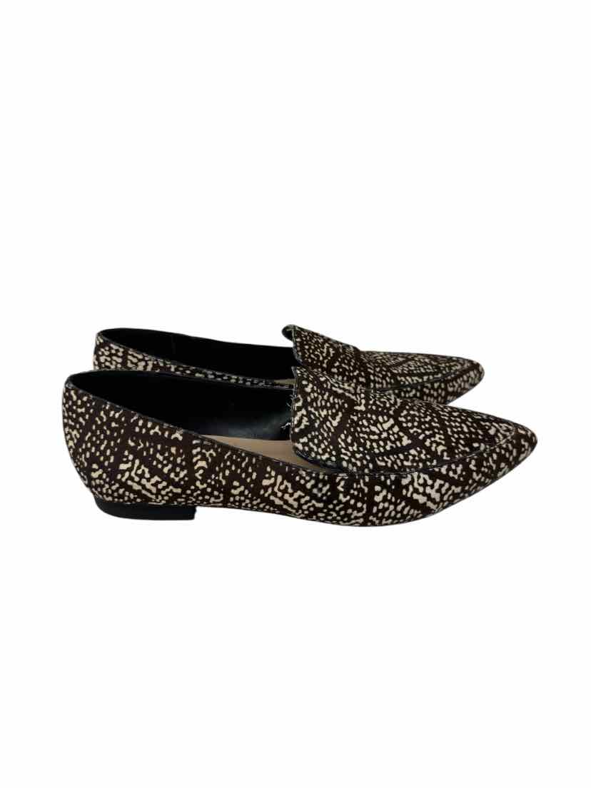 Shoe Size 6.5 Brown Print Flats