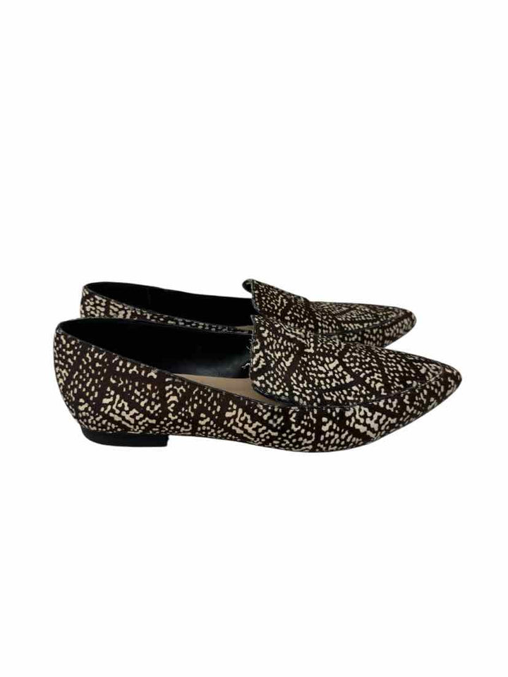 Shoe Size 6.5 Brown Print Flats