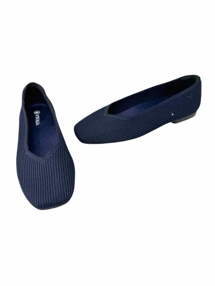 Shoe Size 38 VIVAIA Navy Knit Flats