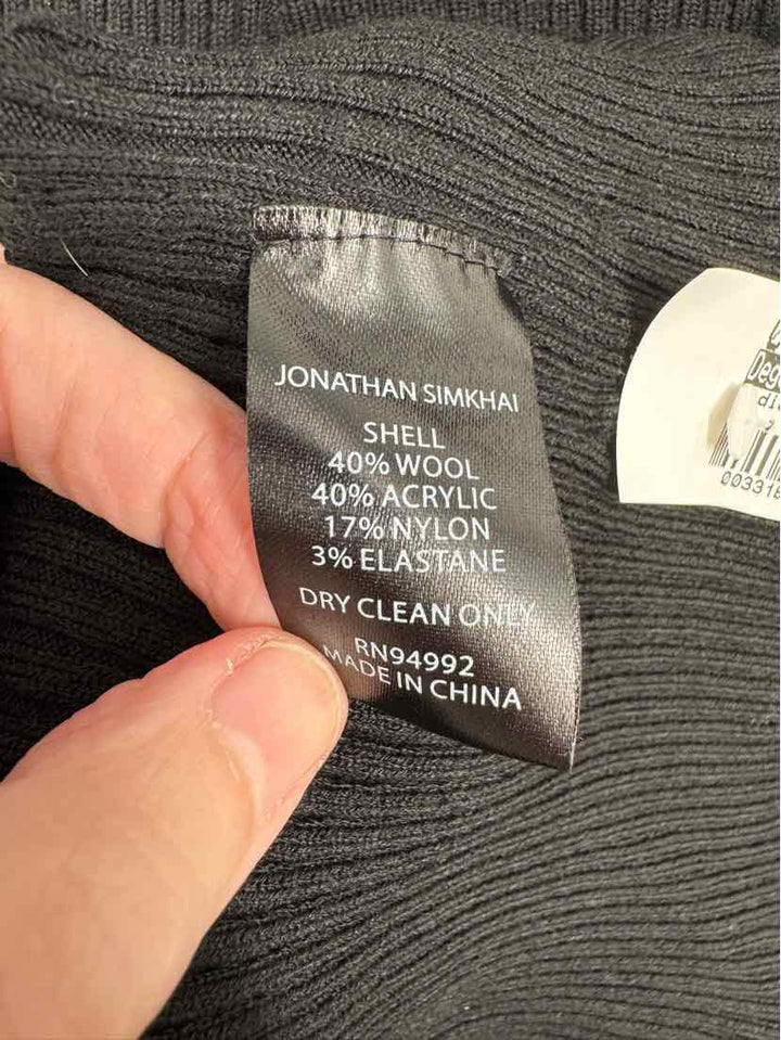 Size M JONATHAN SIMKHAI Black Knit Sweater