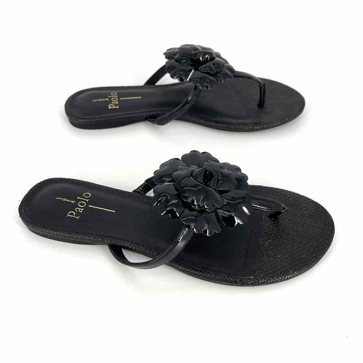 Shoe Size 7.5 PAOLO Black Sandals