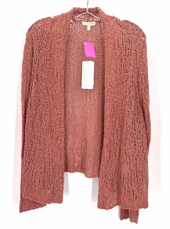Size 3X Eileen Fisher Salmon Knit Cardigan