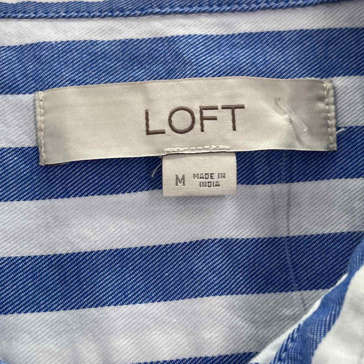 Size M LOFT Blue Print Shirt