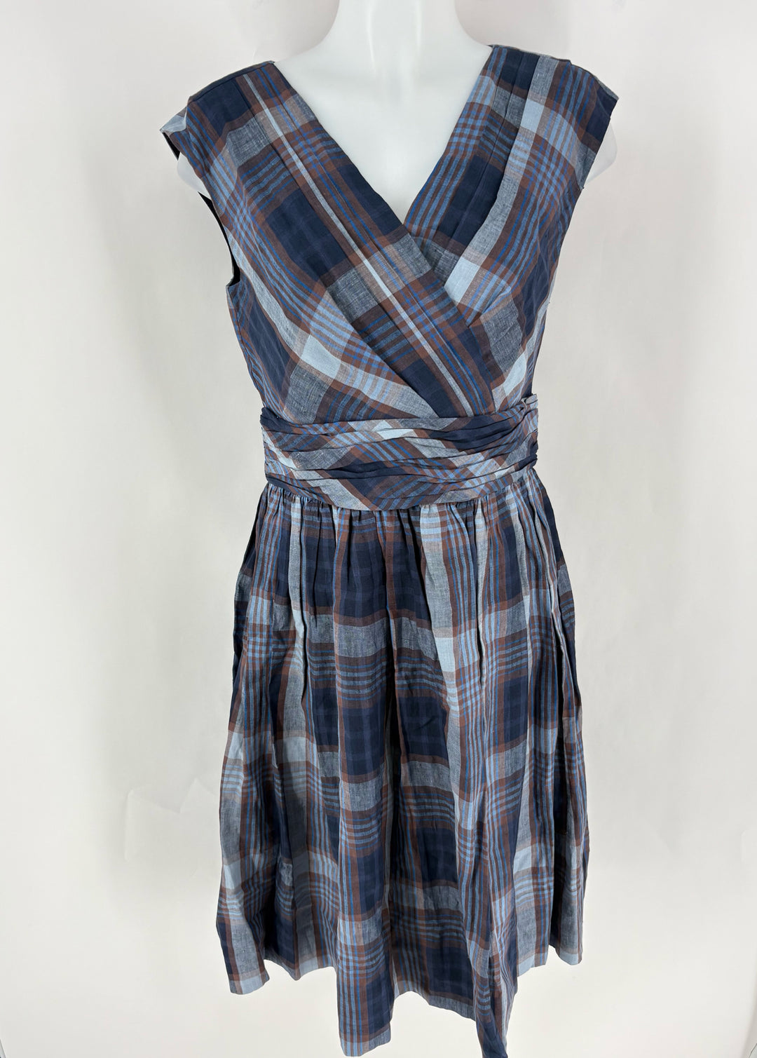 Size 8 Brooks Brothers Navy Print Dress