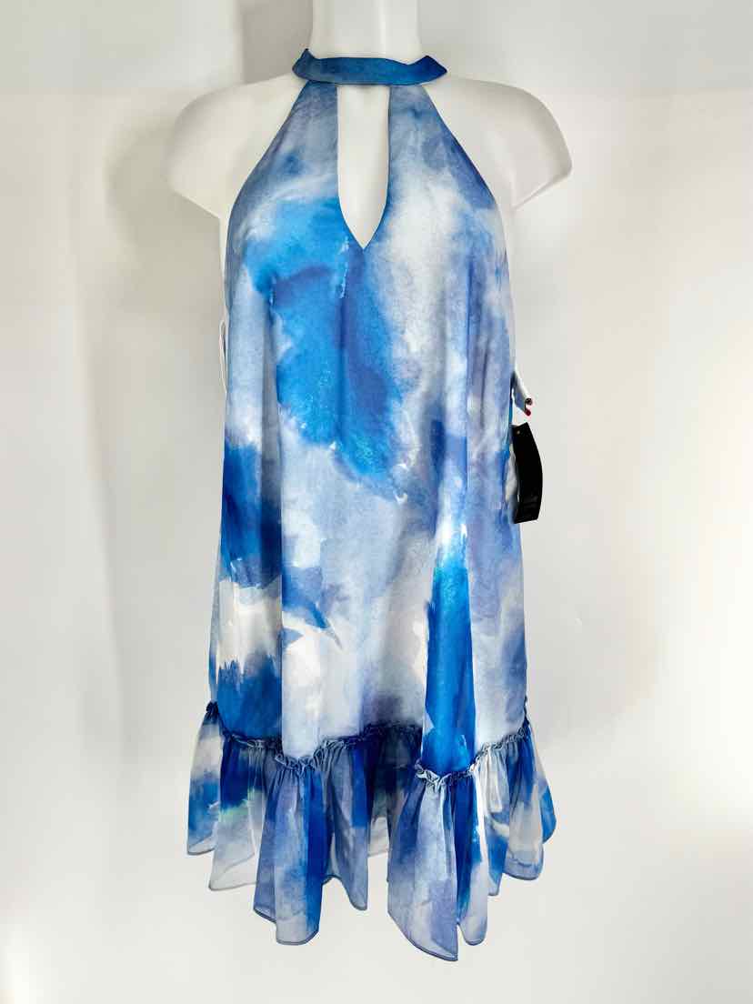 Size 10 AIDAN Blue Print Dress