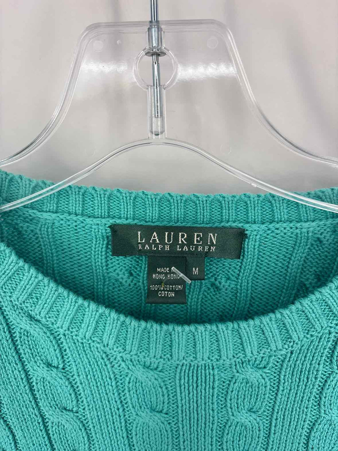 Size M RALPH LAUREN Green Knit Sweater