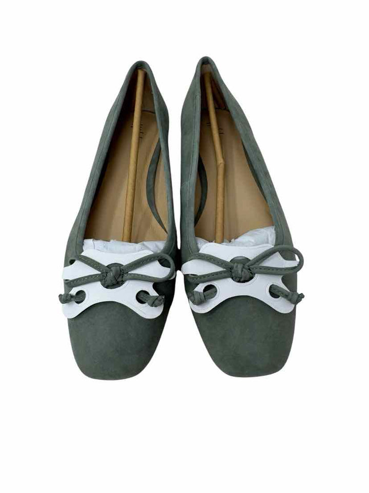 Shoe Size 9.5 J JILL Green Suede Flats