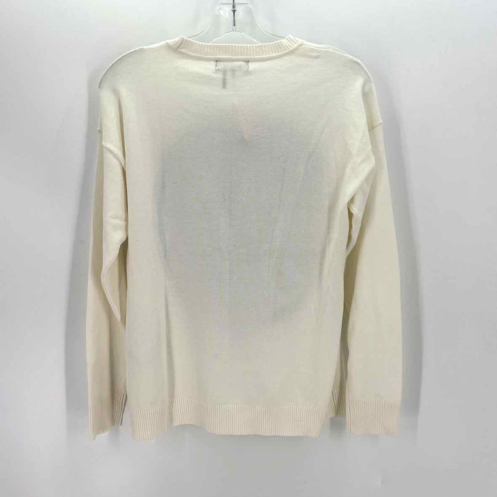 Size S DONNA KAREN Ivory Knit Sweater