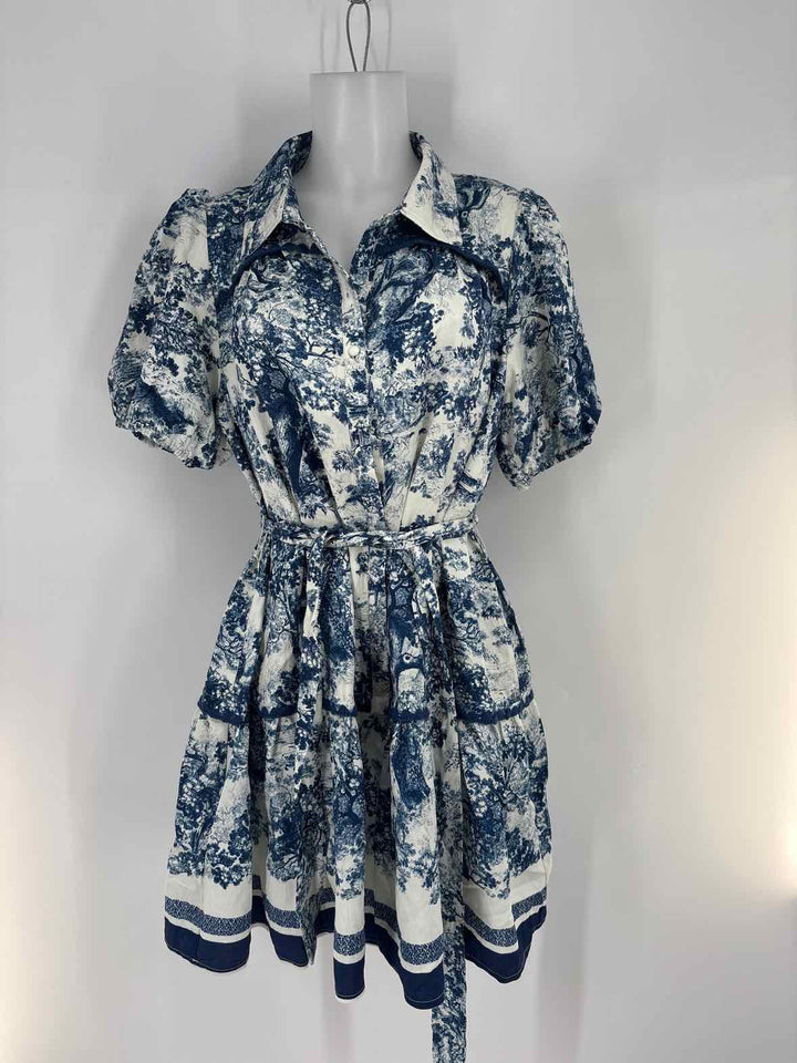 Size L Umgee Blue Print Dress