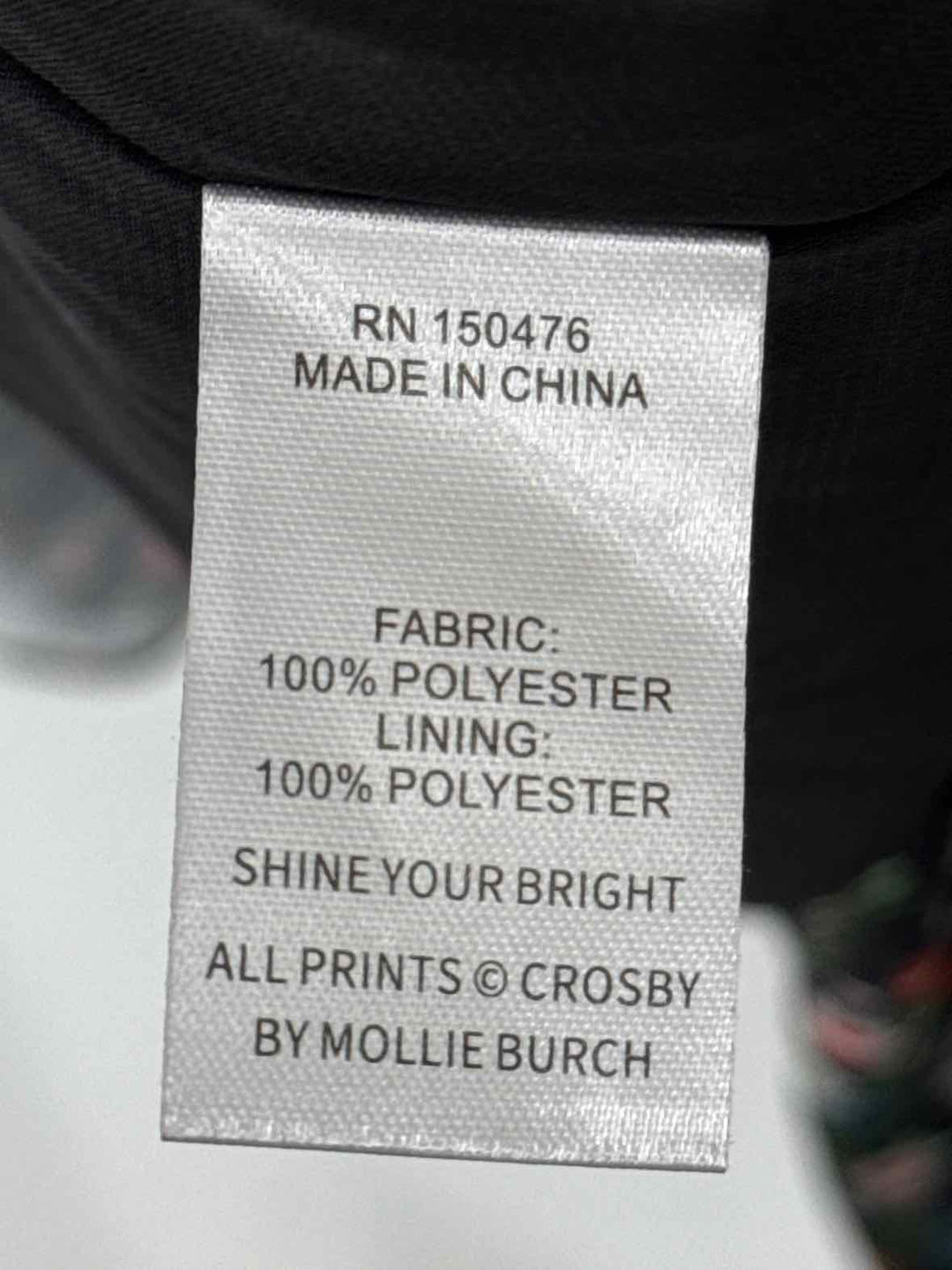 Size XS CROSBY Black Print Dress