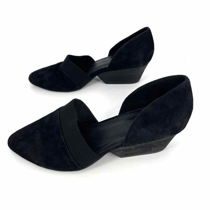 Shoe Size 7 Eileen Fisher Black Suede Pumps