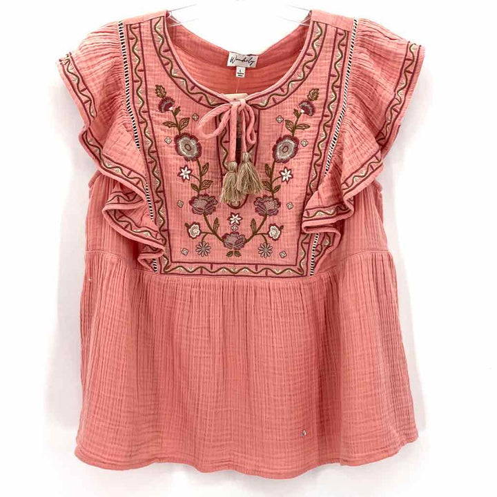 Size L WONDERLY Pink Shirt