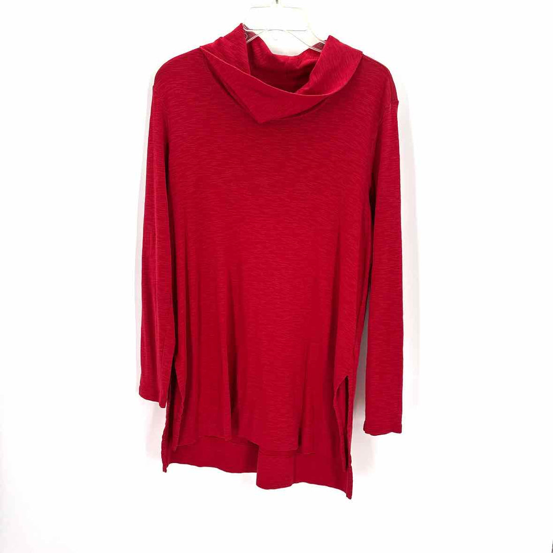 Size M J JILL Red Cotton Shirt