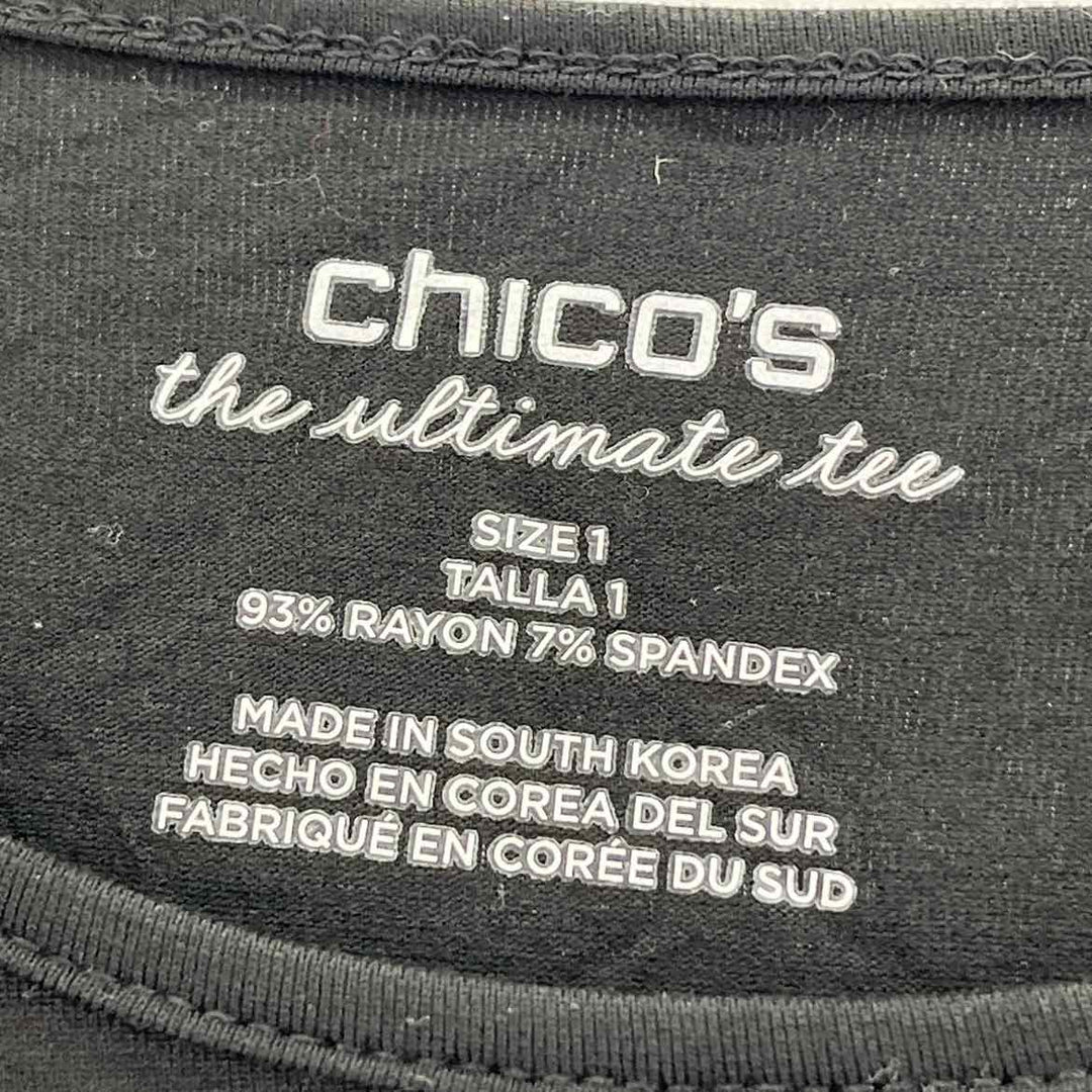 Size M Chico's Black Cotton Shirt