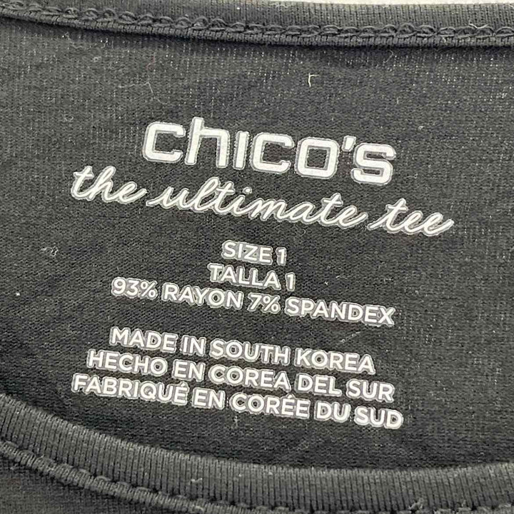 Size M Chico's Black Cotton Shirt