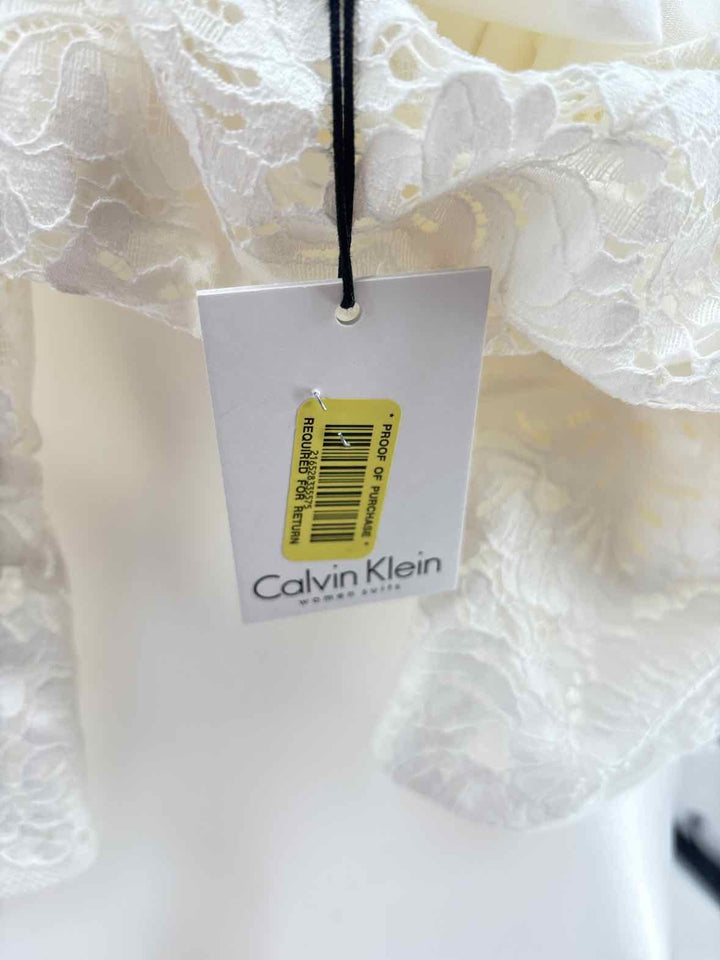 Size 2X Calvin Klein Ivory Lace Shirt