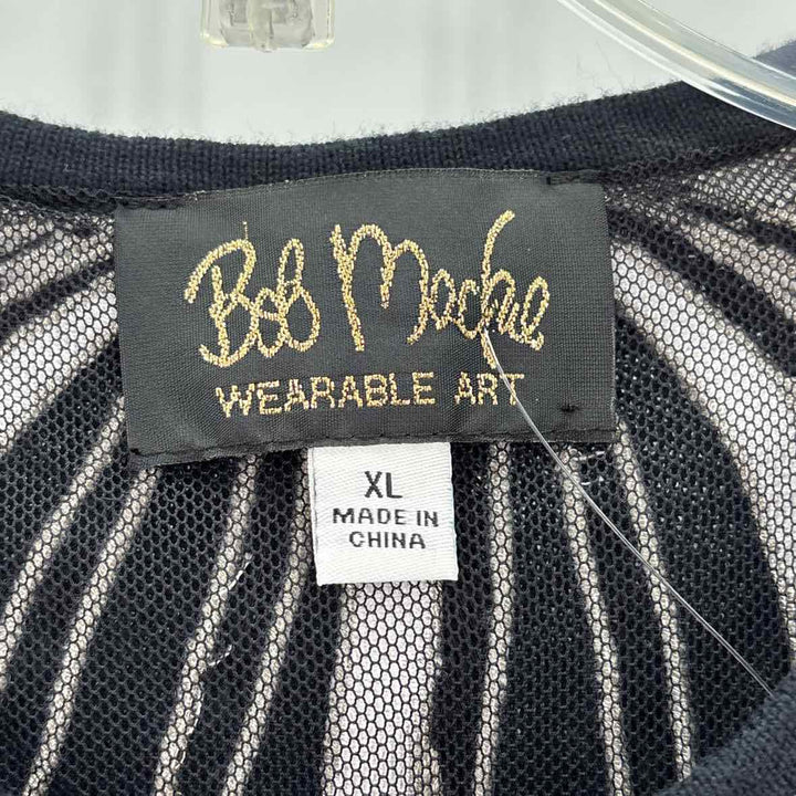 Size 1X BOB MACKIE Black Knit Sweater