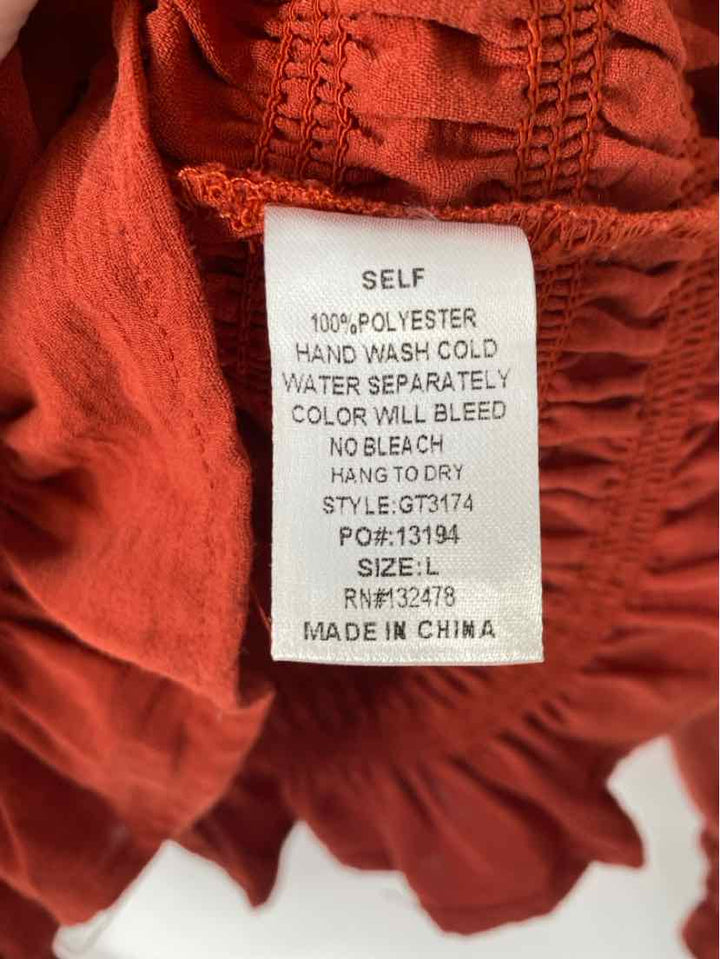 Size L FABRIK Orange Shirt