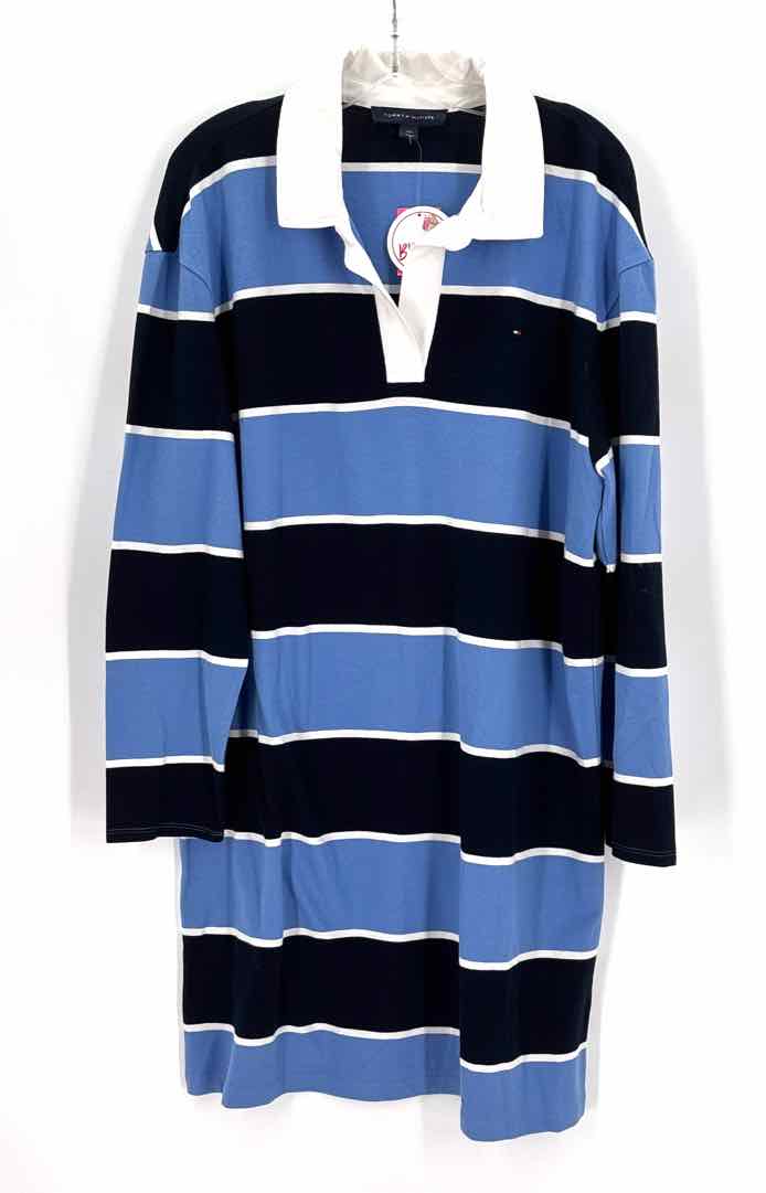 Size L TOMMY HILFIGER Blue Dress