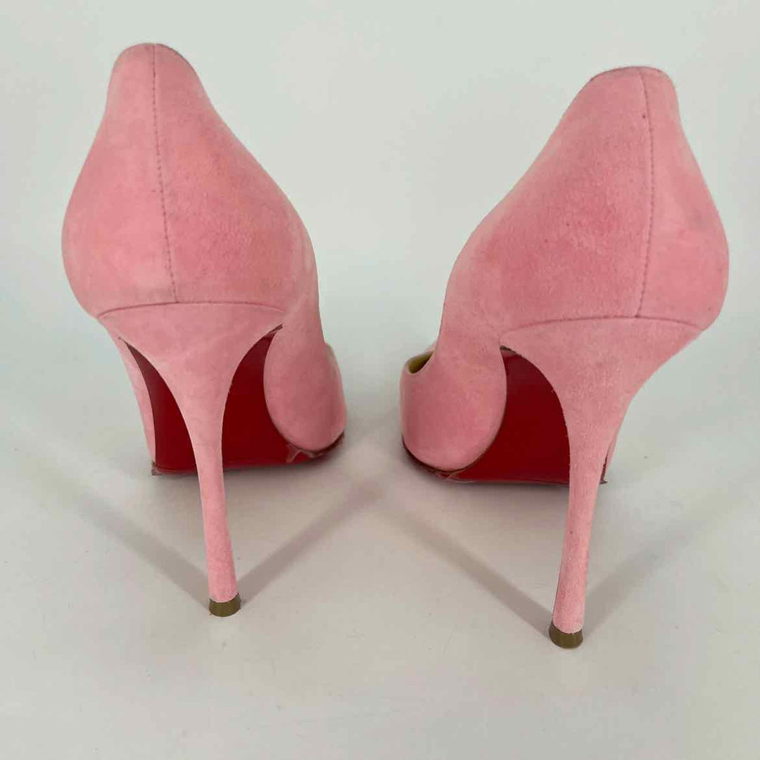 Shoe Size 39 CHRISTIAN LOUBOUTIN Pink Suede Luxury - Heels
