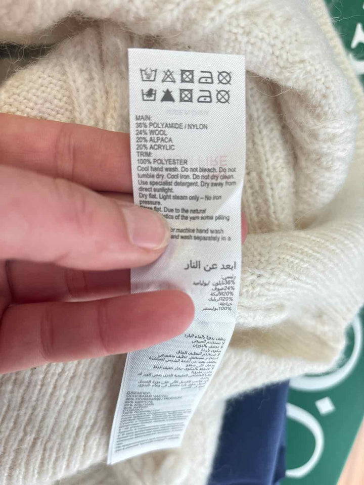 Size L Ivory Knit Sweater