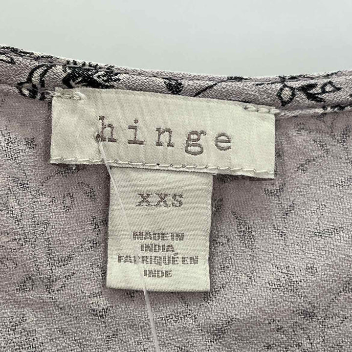 Size XXS HINGE gray print Shirt