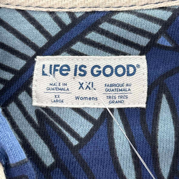 Size XXL LIFE IS GOOD Blue Sweater