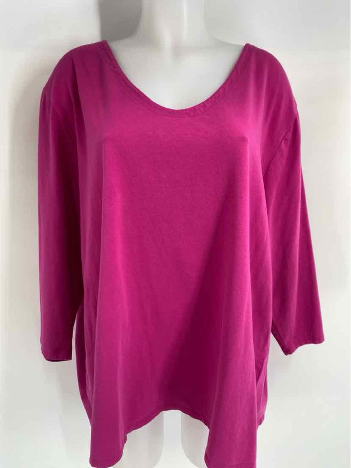 Size 4X J JILL Fuschia Cotton Shirt