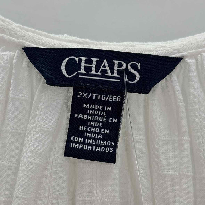 Size 2X CHAPS White Shirt