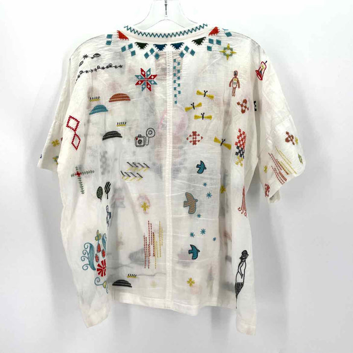 Size M Johnny Was White Shirt