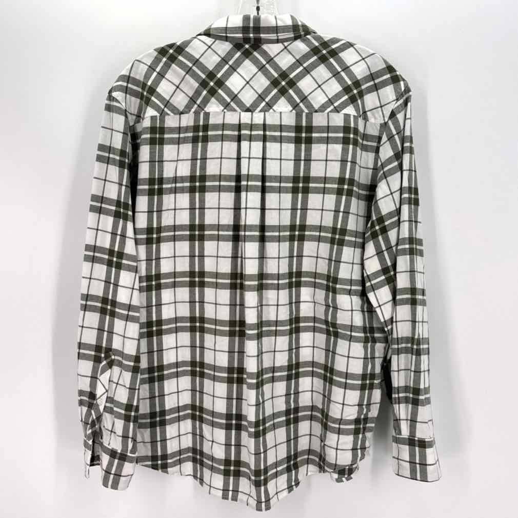 Size M J Crew Green Print Shirt