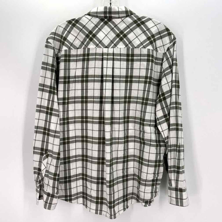 Size M J Crew Green Print Shirt