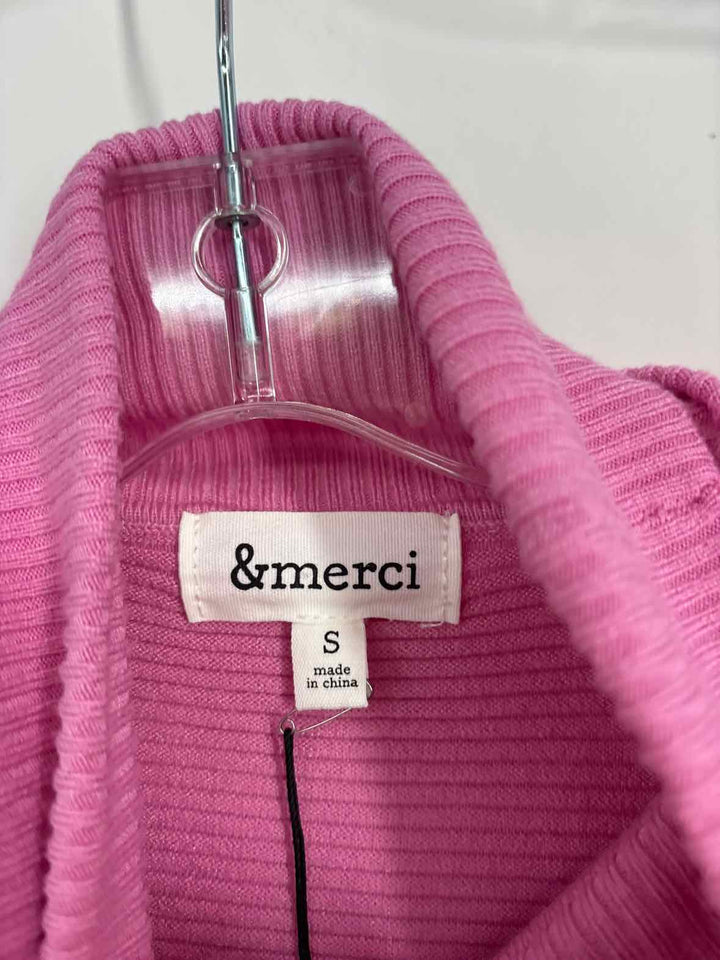 Size S MERCI Pink Knit Sweater