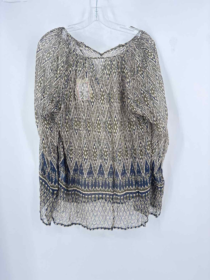 Size L LUCKY Green Print Shirt