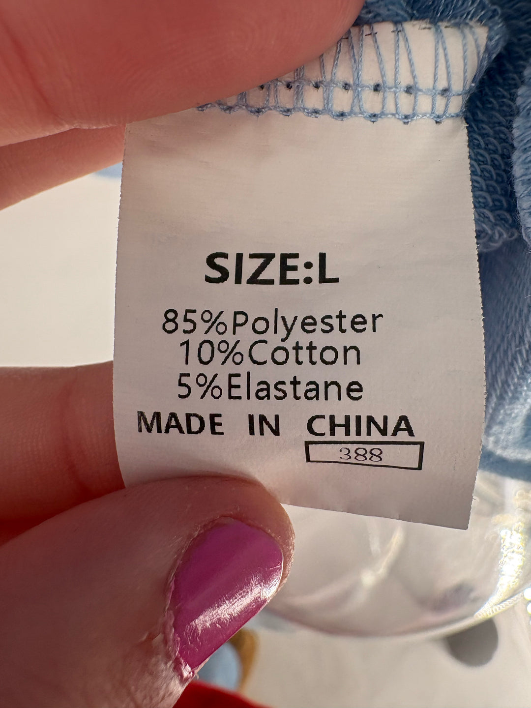 Size L Blue Cotton Shirt