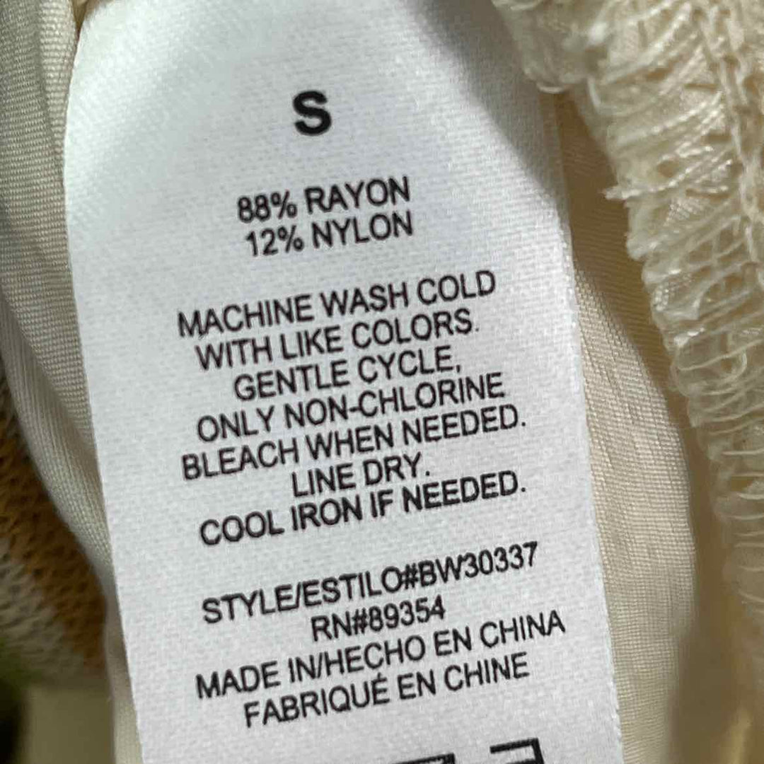 Size S Badgley Mischka Beige Shirt