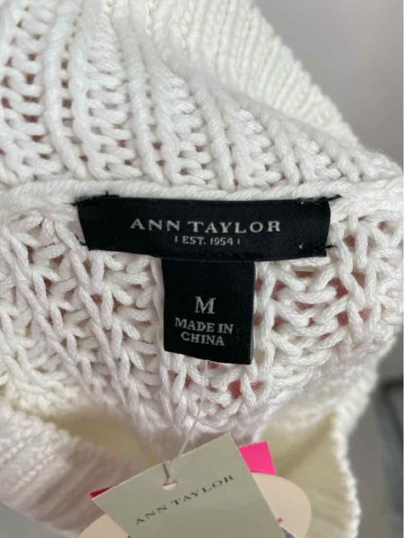 Size M Ann Taylor White Sweater