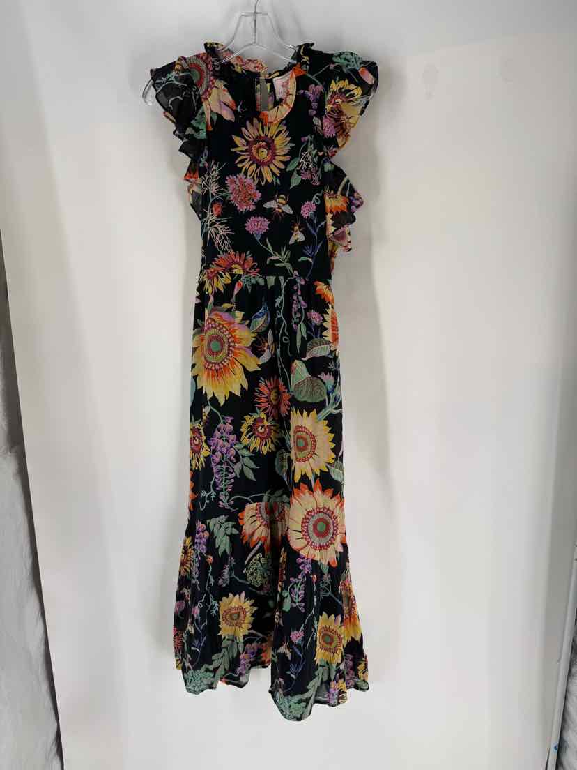 Size S Black Print Dress